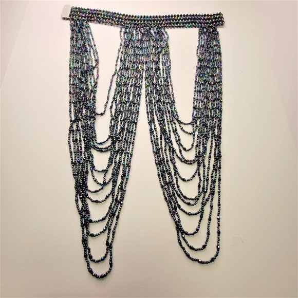 Multilayer Multicolor Sparkly Necklace Statement Necklace Costume Belly Dance - Picture 9 of 13